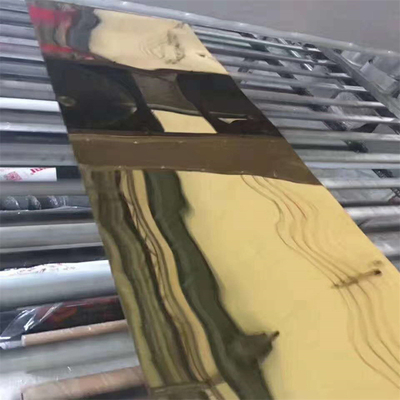 O tamanho personalizado colorido das folhas 304 0.2mm espessura de superfície dourada de aço inoxidável laminou