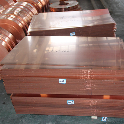 Tu1 Tu2 Chapa de chapa de cobre 0,5 mm 0,6 mm Espessura 10-1220 mm Largura Astm padrão