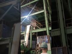 Demonstração da linha de produção de bobinas/folhas de aço galvanizadas